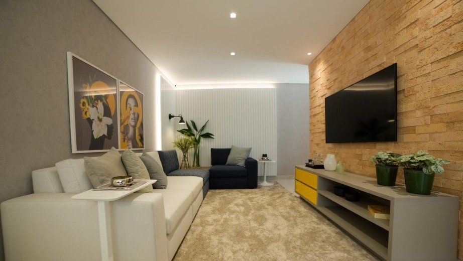 Sala apto 90m²