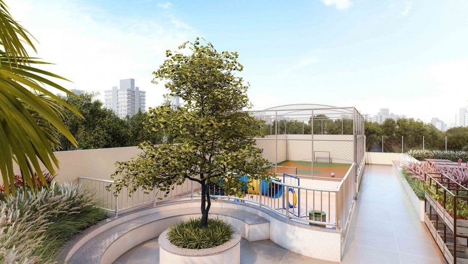 Quadra esportiva - espaço pet - praça de convivência - horta comunitária