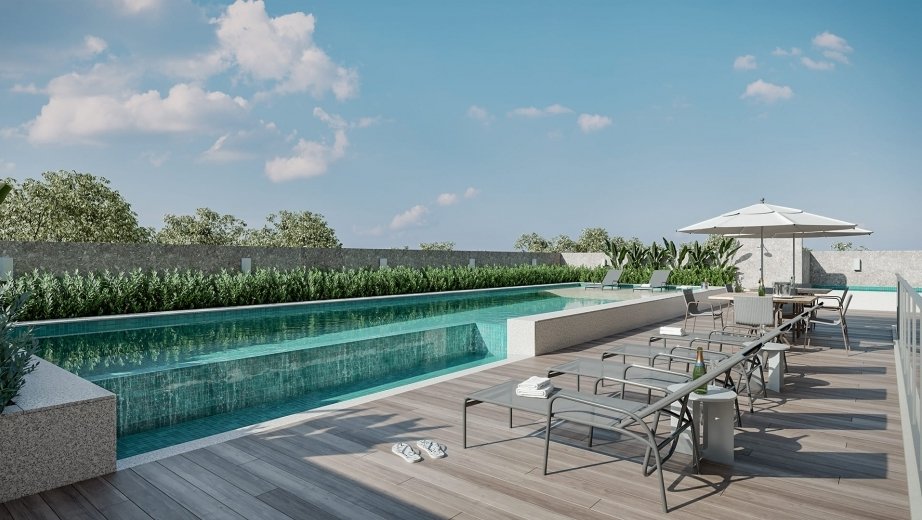 Piscina adulto com borda infinita