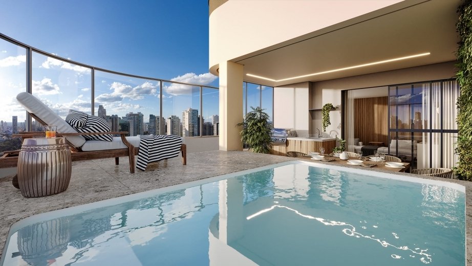 Varanda penthouse 3 suítes 190m²