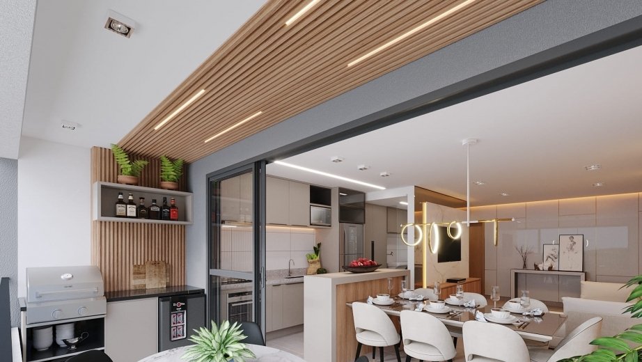 Sala 3 suítes 108m²