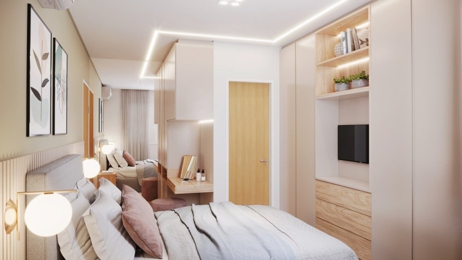 Suíte apartamento 2Q 56,45m²