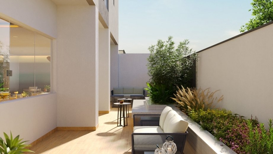 Varanda salão de festas / horta comunitária