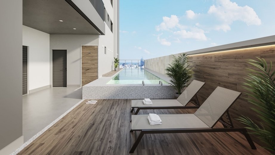 Piscina adulto com borda infinita